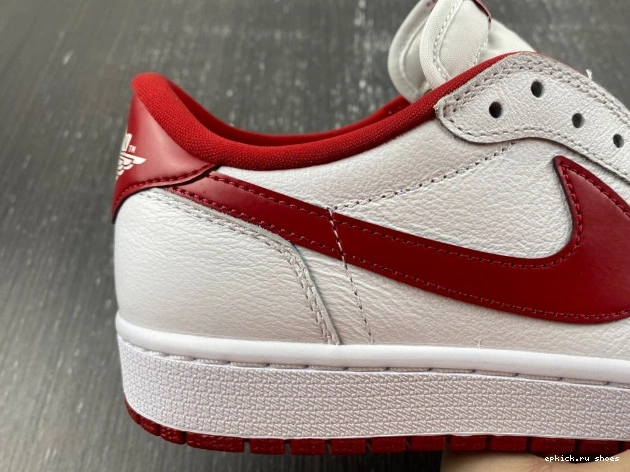 Rep Jordan Low 1 705329-101 White Retro Red Varsity 0821